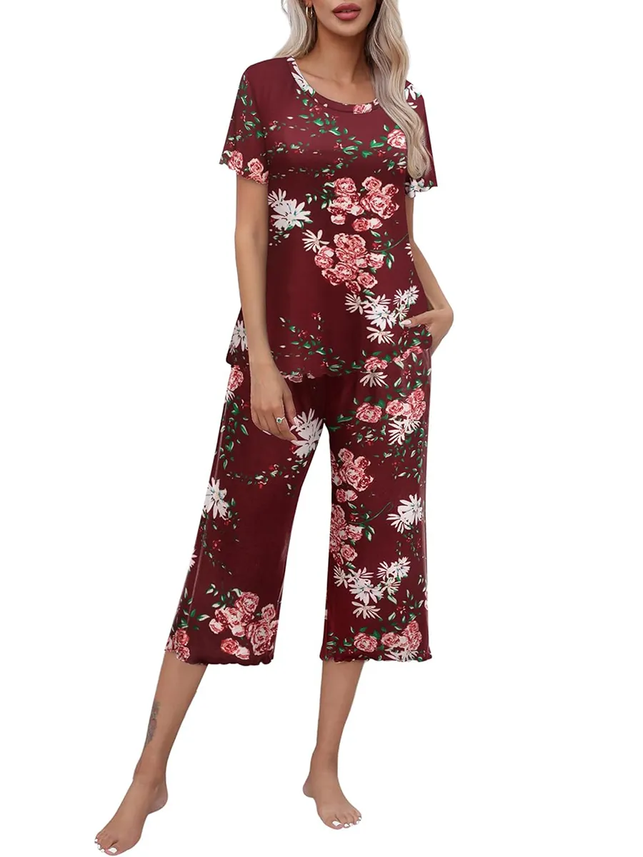 🎁Hot Sale 50% OFF⏳Printed Top & Pants Sleepwear Set for Women
