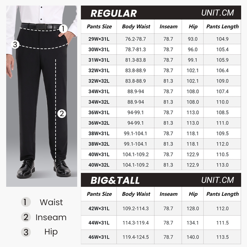 🔥 LAST DAY PROMOTION - 50%OFF 🔥👑Fliwos® Men's  Stretch Iron-free Dress Pants
