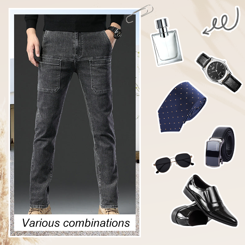🔥Autumn Specials-50% OFF💐Men's six-pocket denim overalls👖