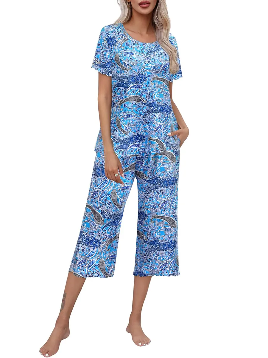 🎁Hot Sale 50% OFF⏳Printed Top & Pants Sleepwear Set for Women