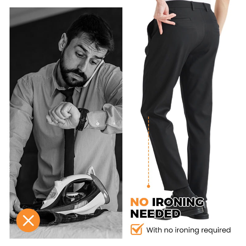 🔥 LAST DAY PROMOTION - 50%OFF 🔥👑Fliwos® Men's  Stretch Iron-free Dress Pants