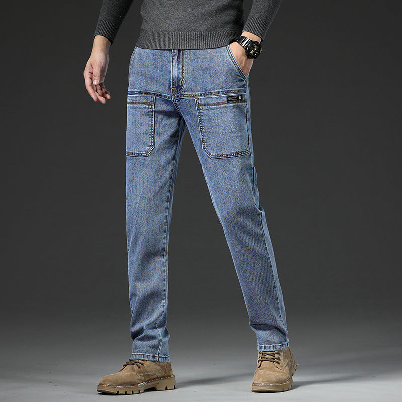 🔥Autumn Specials-50% OFF💐Men's six-pocket denim overalls👖