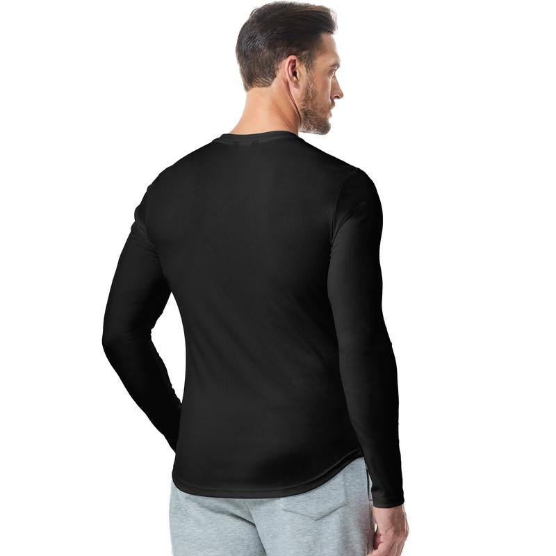 💗LAST DAY PROMOTION - 50%OFF V-Neck Longline Ribbed Tees Shirts Long Sleeve Gym Workout Athletic Menswear Tops