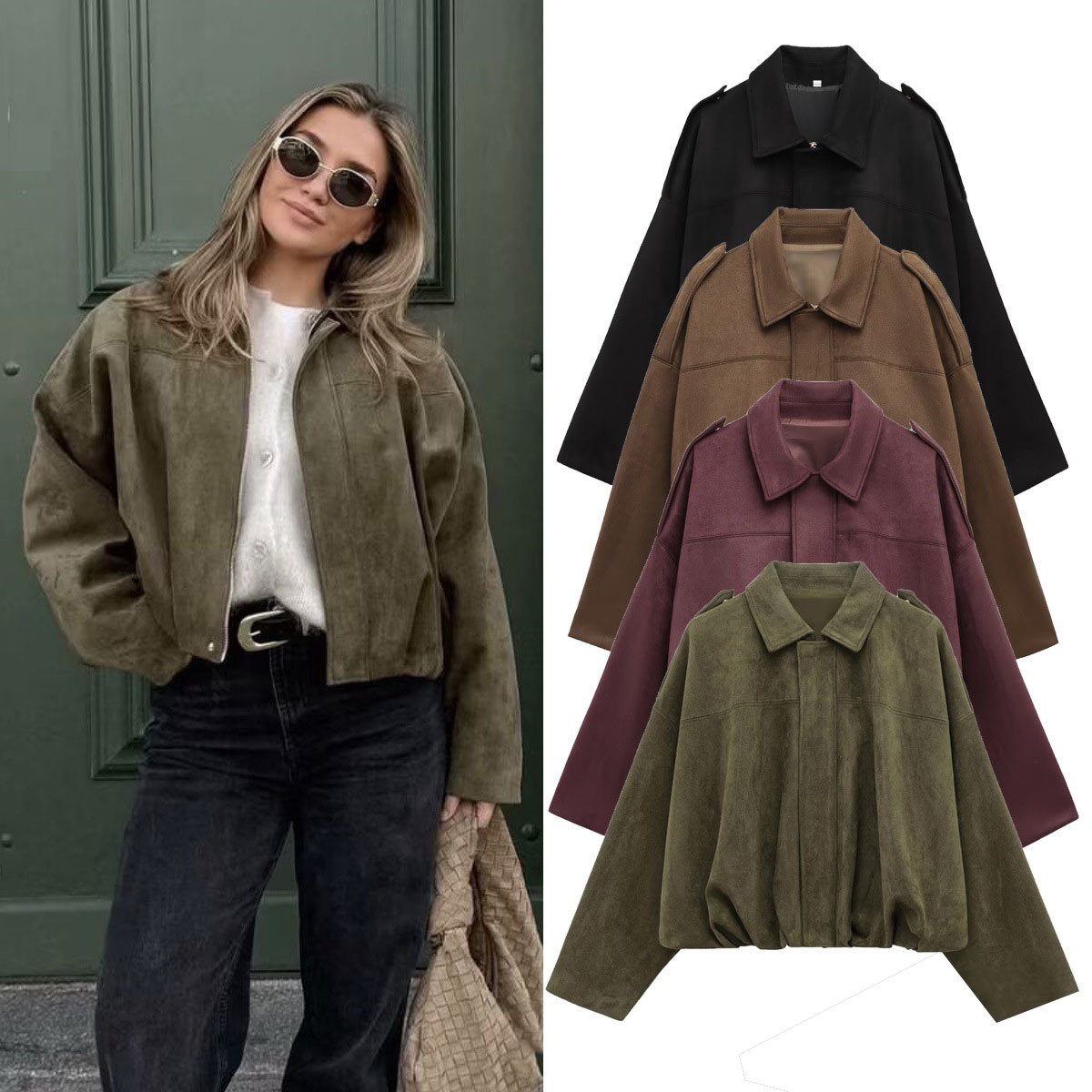 🔥 LAST DAY PROMOTION - 50%OFF 🔥 Trendy Autumn Military Short Jacket for Women