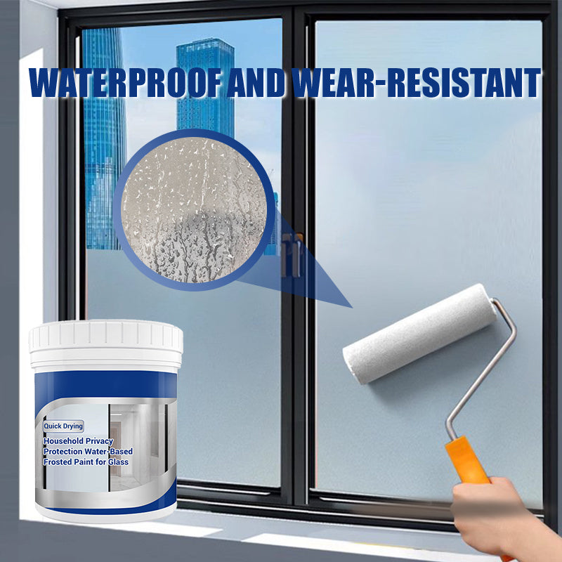 🔒 BUY 3 GET 1 FREE! 🖌️ Water-Based Frosted Glass Paint - Easy Application for Privacy, No Curtains Needed, Removable & Non-Toxic 🏠✨