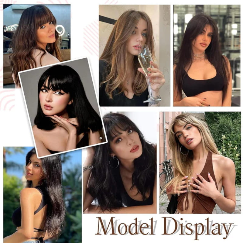💁♀️ Natural Hair Toppers with Bangs – Undetectable Volume & Style! ✨👩🦰