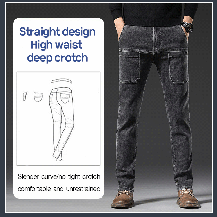 🔥Autumn Specials-50% OFF💐Men's six-pocket denim overalls👖