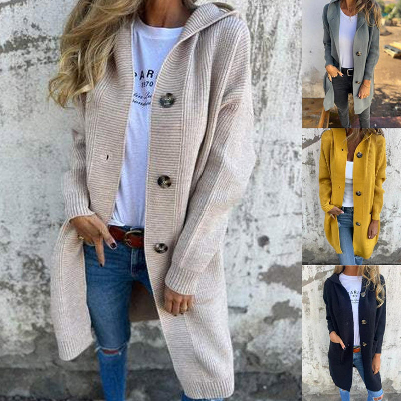 🔥FREE SHOPPING🔥🍂Autumn Special Offer 50% OFF💓Women's Button-Down Hooded Cardigan