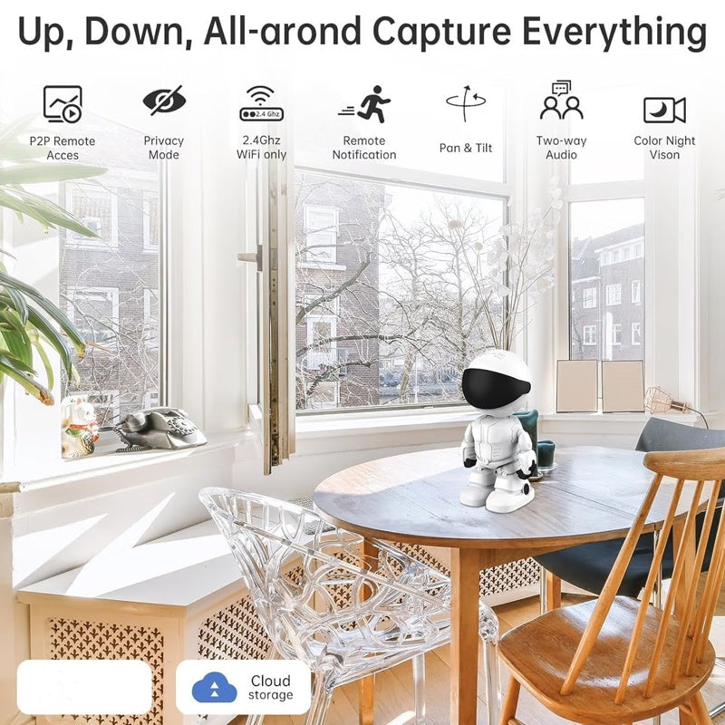 Wireless Indoor Motion Detection Robot Camera