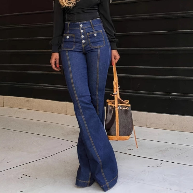 🔥🔥Half-price limited-time offer👖Women's Fashionable High-Waisted Flared Jeans