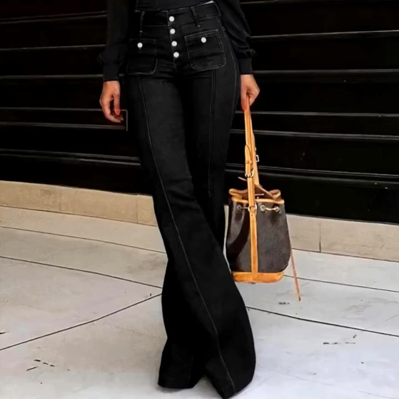 🔥🔥Half-price limited-time offer👖Women's Fashionable High-Waisted Flared Jeans