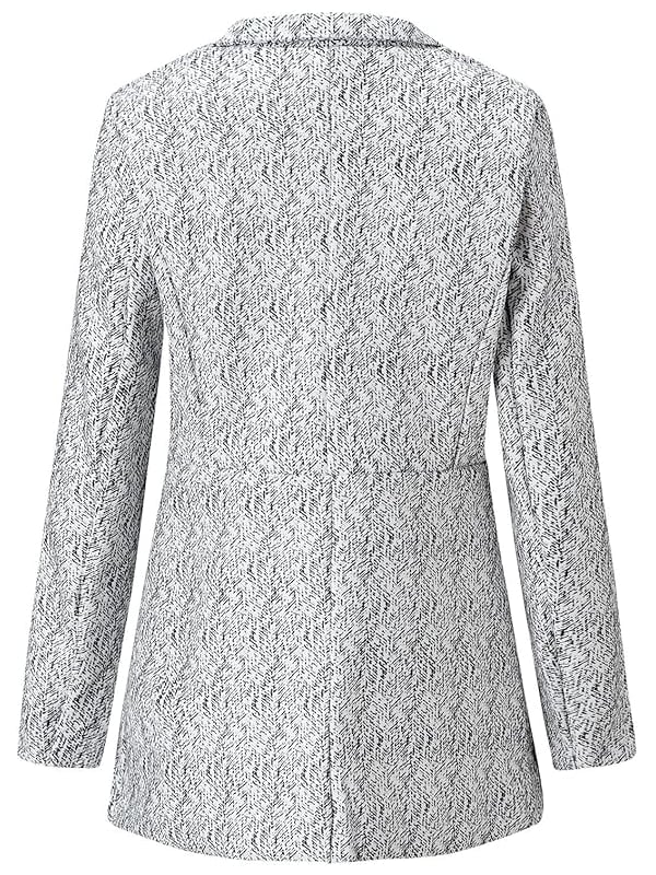 🍂Autumn Hot Sale 50% OFF🎉Women's Solid Color Pocket Long Sleeve Open Front Coat