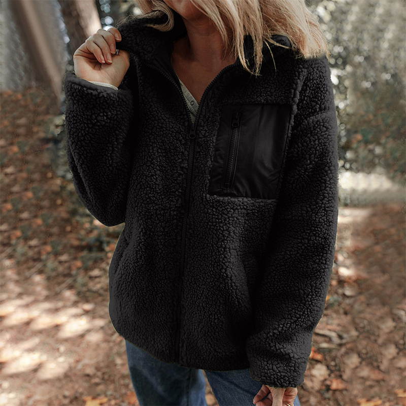 🎉Winter Hot Sale 50% Off🌹Women’s Warm Zip-Up Coat with Chest Pocket