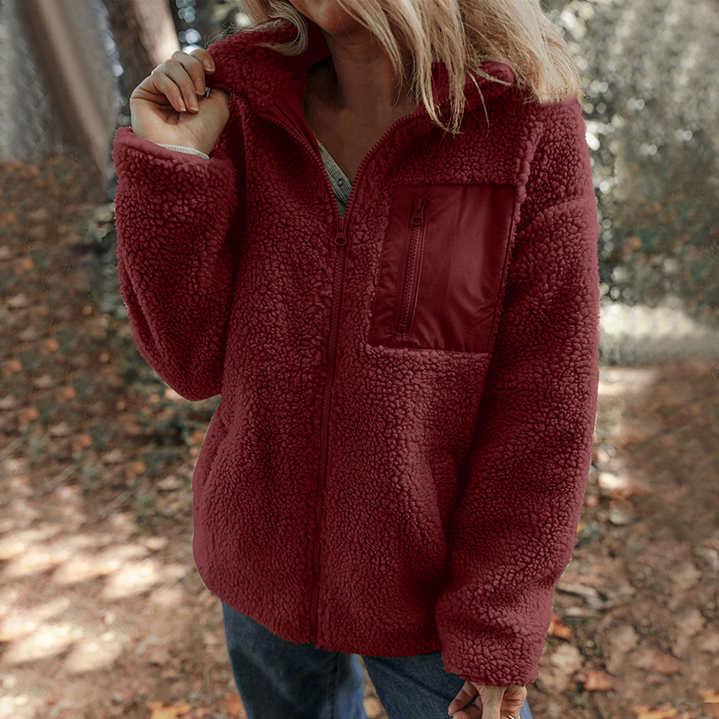 🎉Winter Hot Sale 50% Off🌹Women’s Warm Zip-Up Coat with Chest Pocket