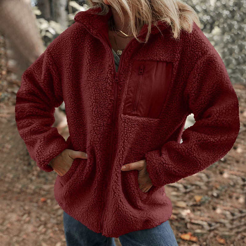 🎉Winter Hot Sale 50% Off🌹Women’s Warm Zip-Up Coat with Chest Pocket