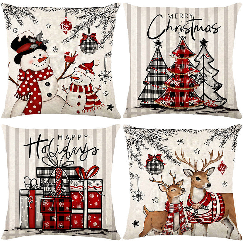 🏭Factory direct-50% discount🔥🔥 Cute Christmas Print Pillow Cover🎄✨ Spruce Up Your Christmas Vibe! ✨🎄