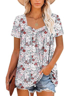 🌸Summer Specials💗Women's Summer Pleated Printed Short-Sleeves