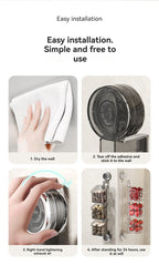 🔥 2025 Hot Sale 50% OFF🔥Perforated suction cup spice storage rack