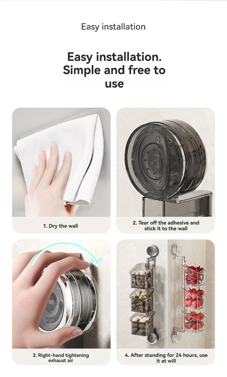 🔥 2025 Hot Sale 50% OFF🔥Perforated suction cup spice storage rack