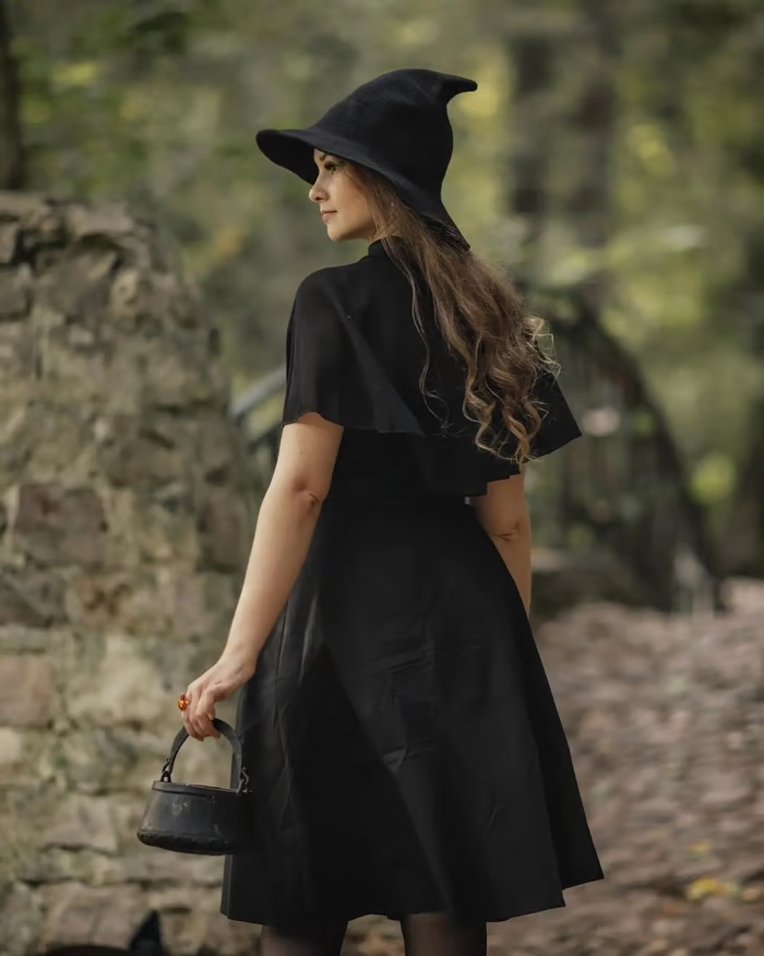 🔥Last Day 50% OFF👻Women Gothic Knitting Black Wizard Hat