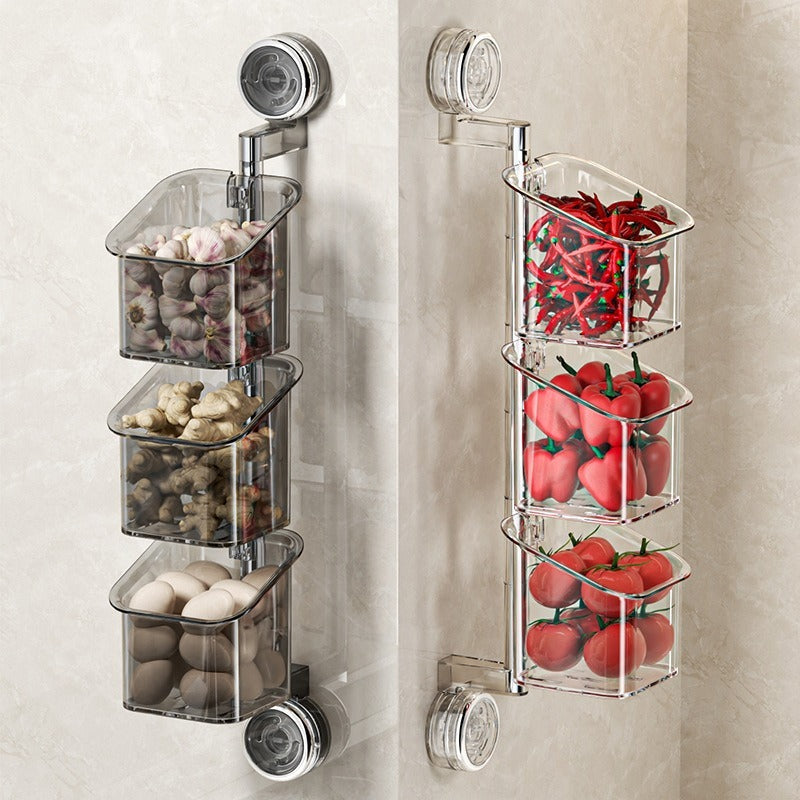 🔥 2025 Hot Sale 50% OFF🔥Perforated suction cup spice storage rack