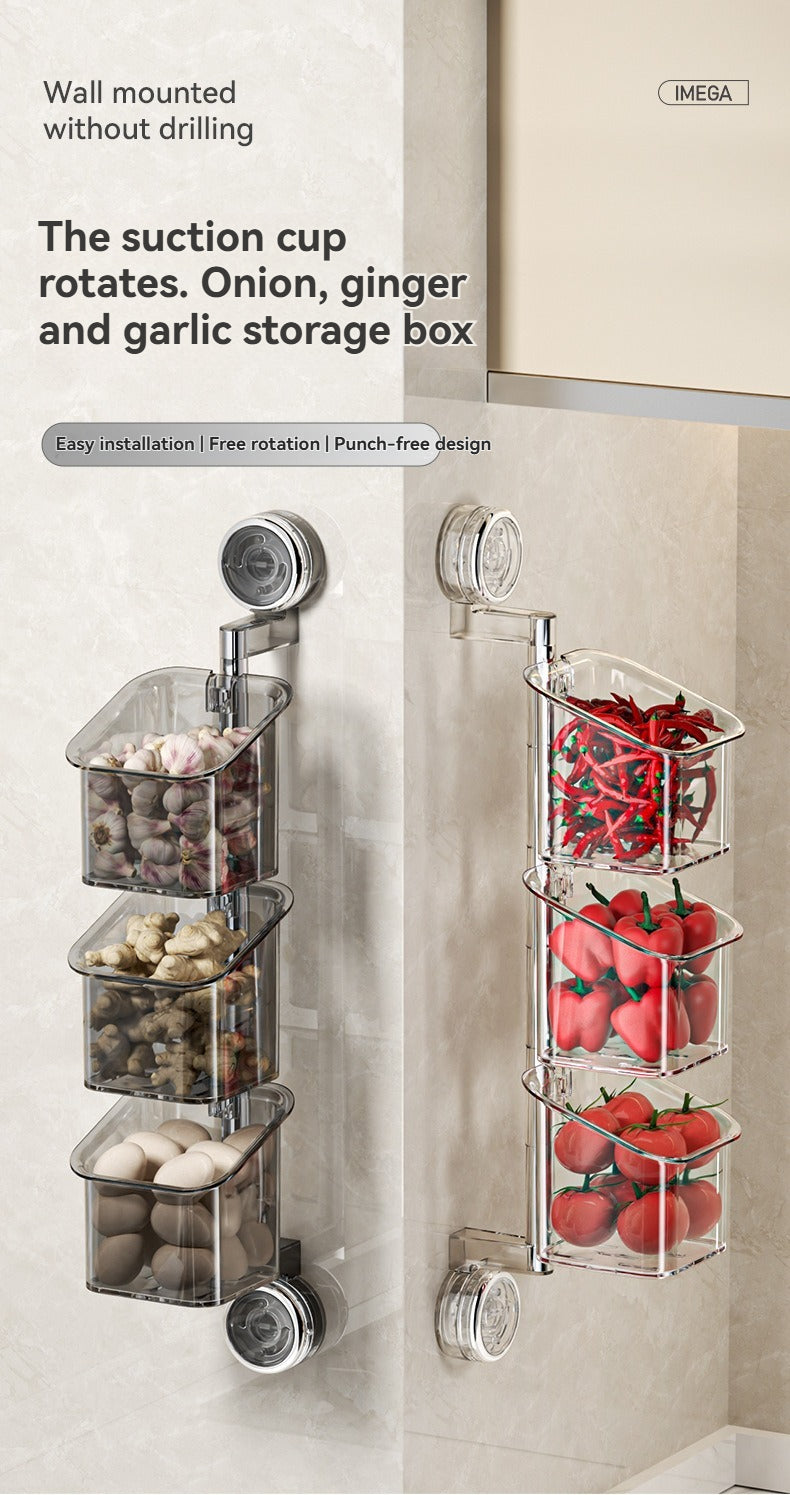 🔥 2025 Hot Sale 50% OFF🔥Perforated suction cup spice storage rack