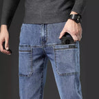 🔥Autumn Specials-50% OFF💐Men's six-pocket denim overalls👖