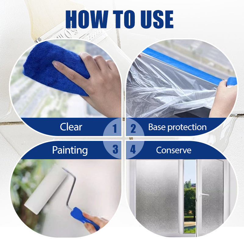 🔒 BUY 3 GET 1 FREE! 🖌️ Water-Based Frosted Glass Paint - Easy Application for Privacy, No Curtains Needed, Removable & Non-Toxic 🏠✨