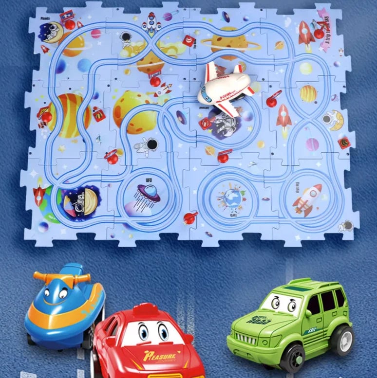 🚗Autumn Hot Sales -50% OFF🔥Children's Educational Puzzle Track Car Play Set🧩