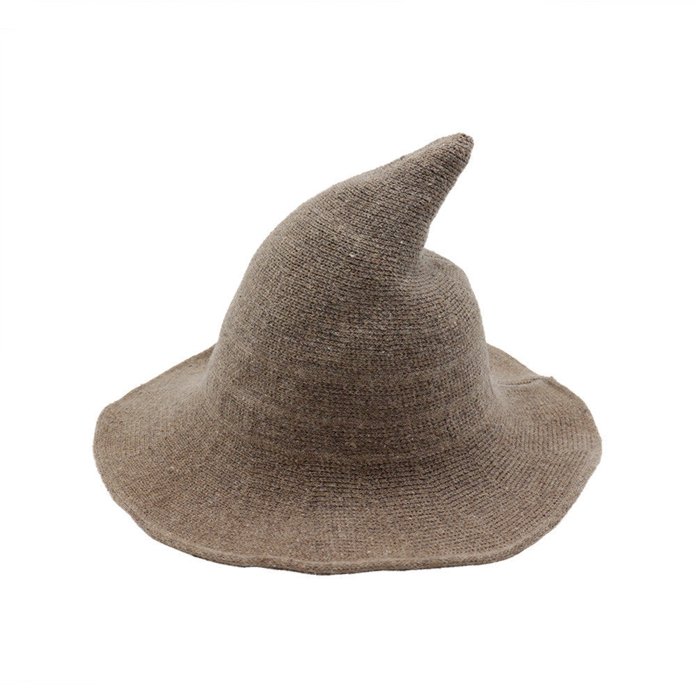 🔥Last Day 50% OFF👻Women Gothic Knitting Black Wizard Hat