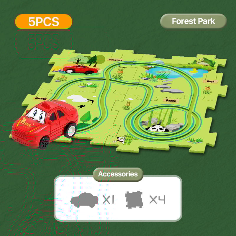 🚗Autumn Hot Sales -50% OFF🔥Children's Educational Puzzle Track Car Play Set🧩