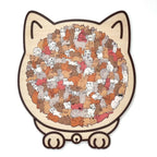 🎅Weihnachtsverkauf 50% Rabatt🐱135-Stk. Morandi-farbiges Katzenpuzzle aus Holz🎁