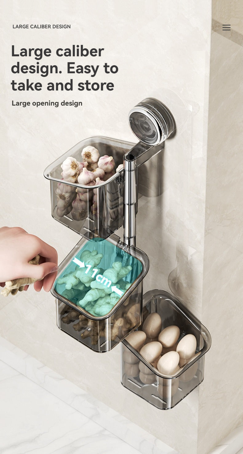 🔥 2025 Hot Sale 50% OFF🔥Perforated suction cup spice storage rack