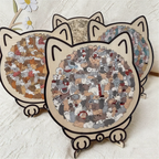 🎅Weihnachtsverkauf 50% Rabatt🐱135-Stk. Morandi-farbiges Katzenpuzzle aus Holz🎁