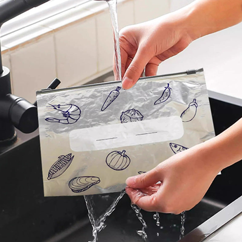 🍗50% off, while stocks last!🥦Reusable Aluminum Foil Sealable Storage Bags
