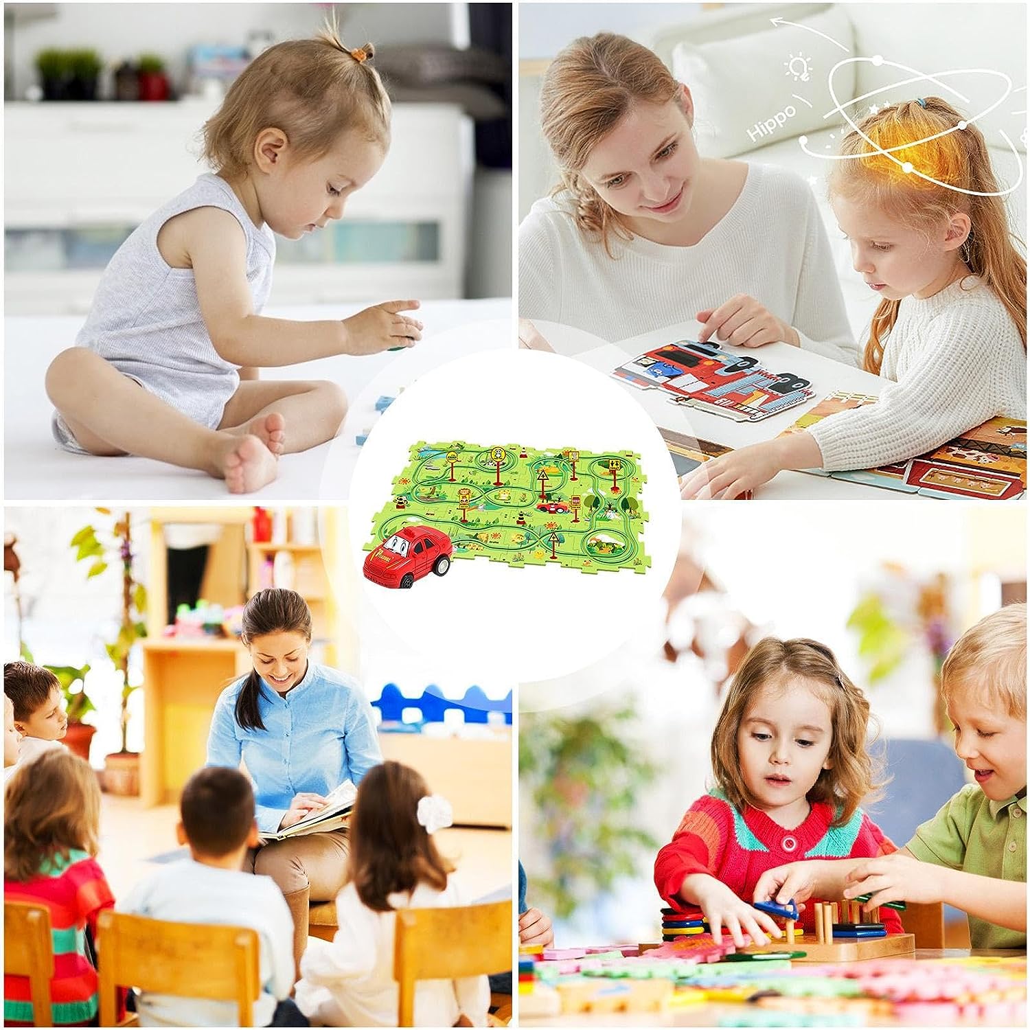 🚗Autumn Hot Sales -50% OFF🔥Children's Educational Puzzle Track Car Play Set🧩