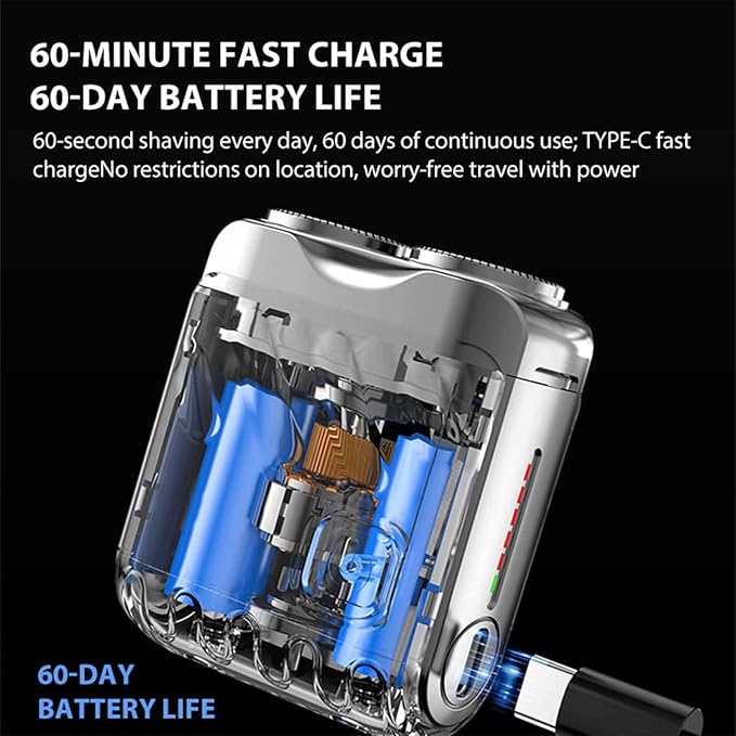 💥💥Warehouse Clearance - 50% off for the last three days 💥💥Portable Rotary Dual Ring Electric Shaver