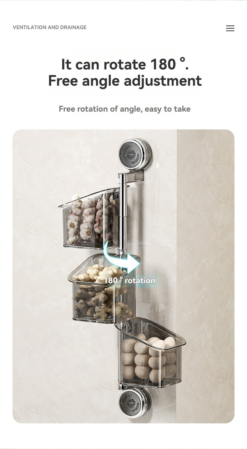 🔥 2025 Hot Sale 50% OFF🔥Perforated suction cup spice storage rack