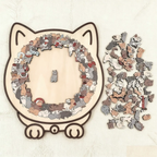 🎅Weihnachtsverkauf 50% Rabatt🐱135-Stk. Morandi-farbiges Katzenpuzzle aus Holz🎁