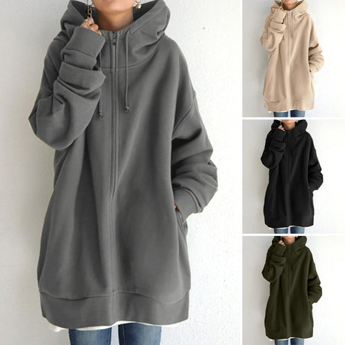 50% OFF🌷Women's Autumn/Winter Zipper Hooded Sweater