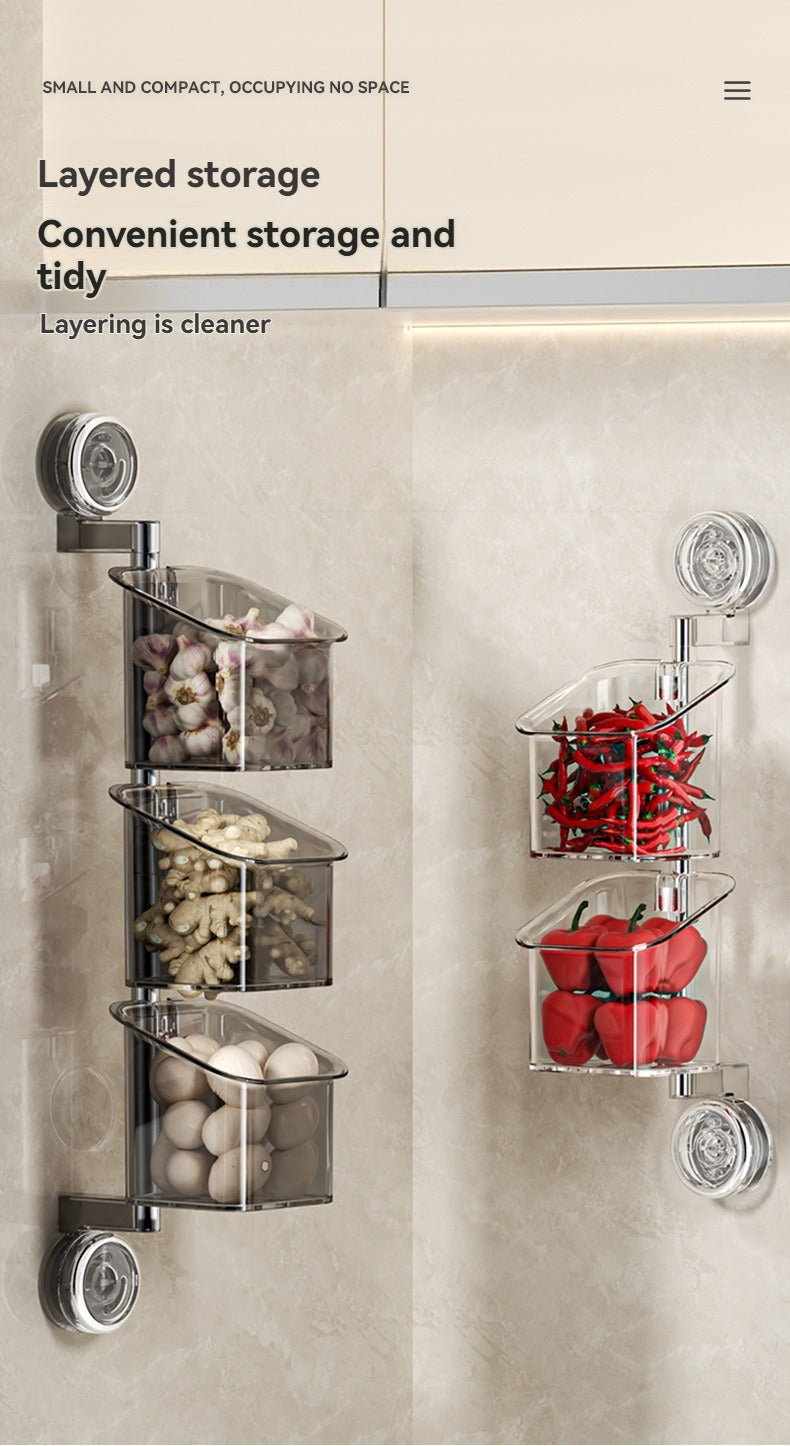 🔥 2025 Hot Sale 50% OFF🔥Perforated suction cup spice storage rack