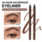 ONLY £8.99🔥Buy 1 Get 1 Free🔥🌟24 HR Waterproof Eyeliner Duo Sharpenable Eye Pencil💦Free makeup pencil sharpener