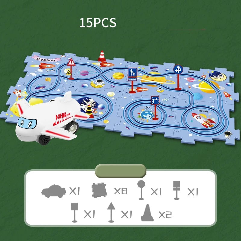 🚗Autumn Hot Sales -50% OFF🔥Children's Educational Puzzle Track Car Play Set🧩