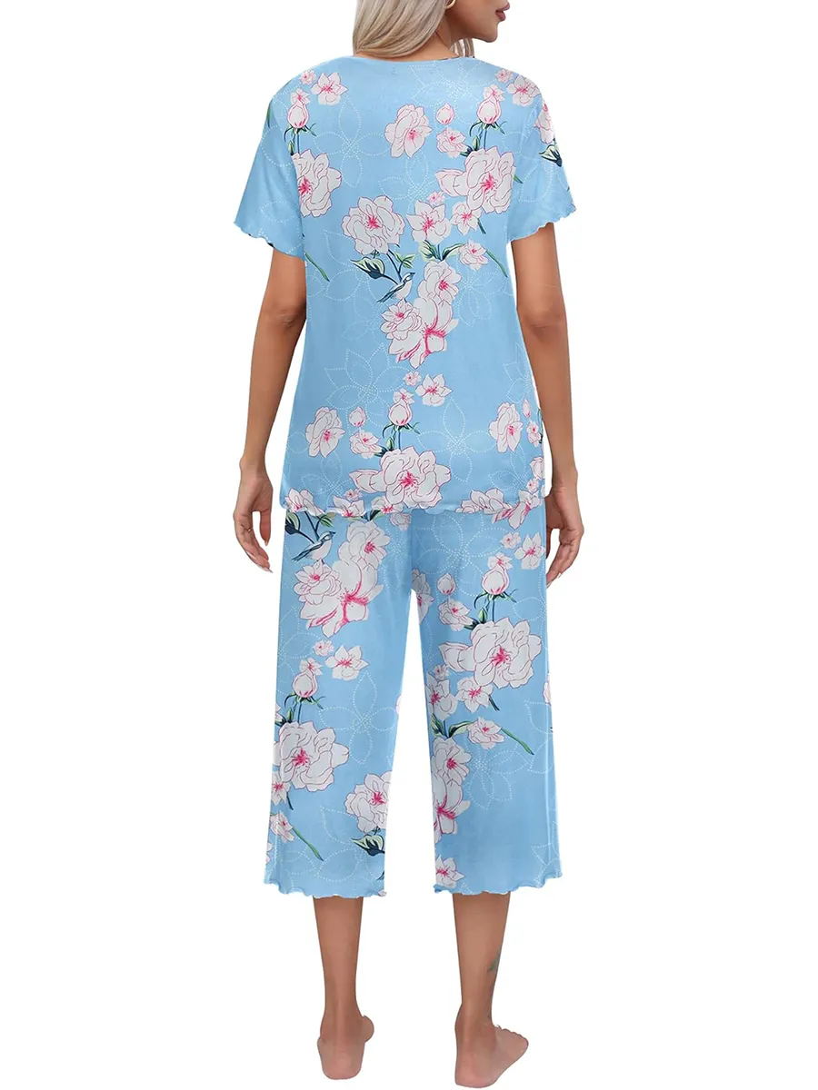 🎁Hot Sale 50% OFF⏳Printed Top & Pants Sleepwear Set for Women