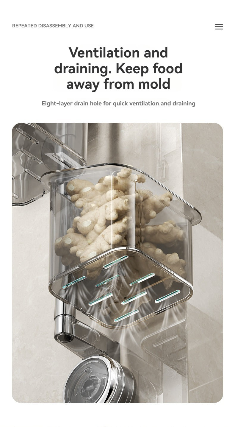 🔥 2025 Hot Sale 50% OFF🔥Perforated suction cup spice storage rack