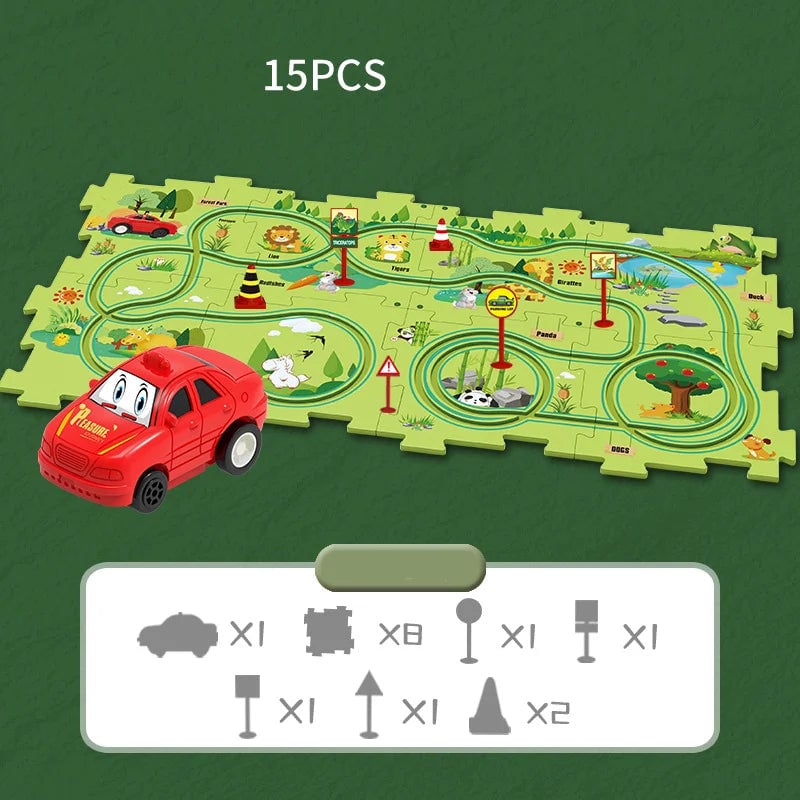 🚗Autumn Hot Sales -50% OFF🔥Children's Educational Puzzle Track Car Play Set🧩