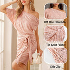 🔥 LAST DAY PROMOTION - 50%OFF 🔥💜 Women's One Shoulder Sequin Sparkling Party Club Dress