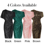 🔥 LAST DAY PROMOTION - 50%OFF 🔥💜 Women's One Shoulder Sequin Sparkling Party Club Dress