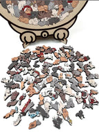 🎅Weihnachtsverkauf 50% Rabatt🐱135-Stk. Morandi-farbiges Katzenpuzzle aus Holz🎁