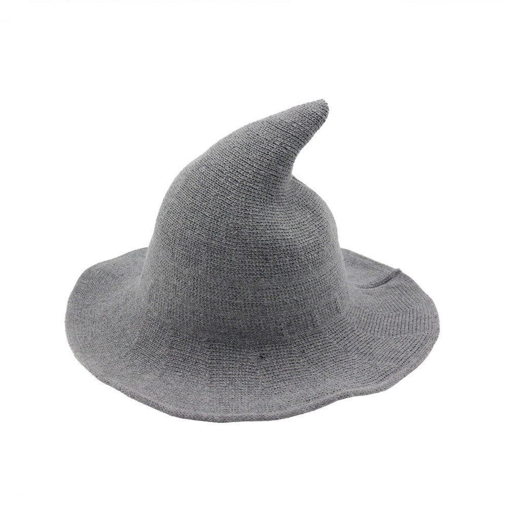 🔥Last Day 50% OFF👻Women Gothic Knitting Black Wizard Hat
